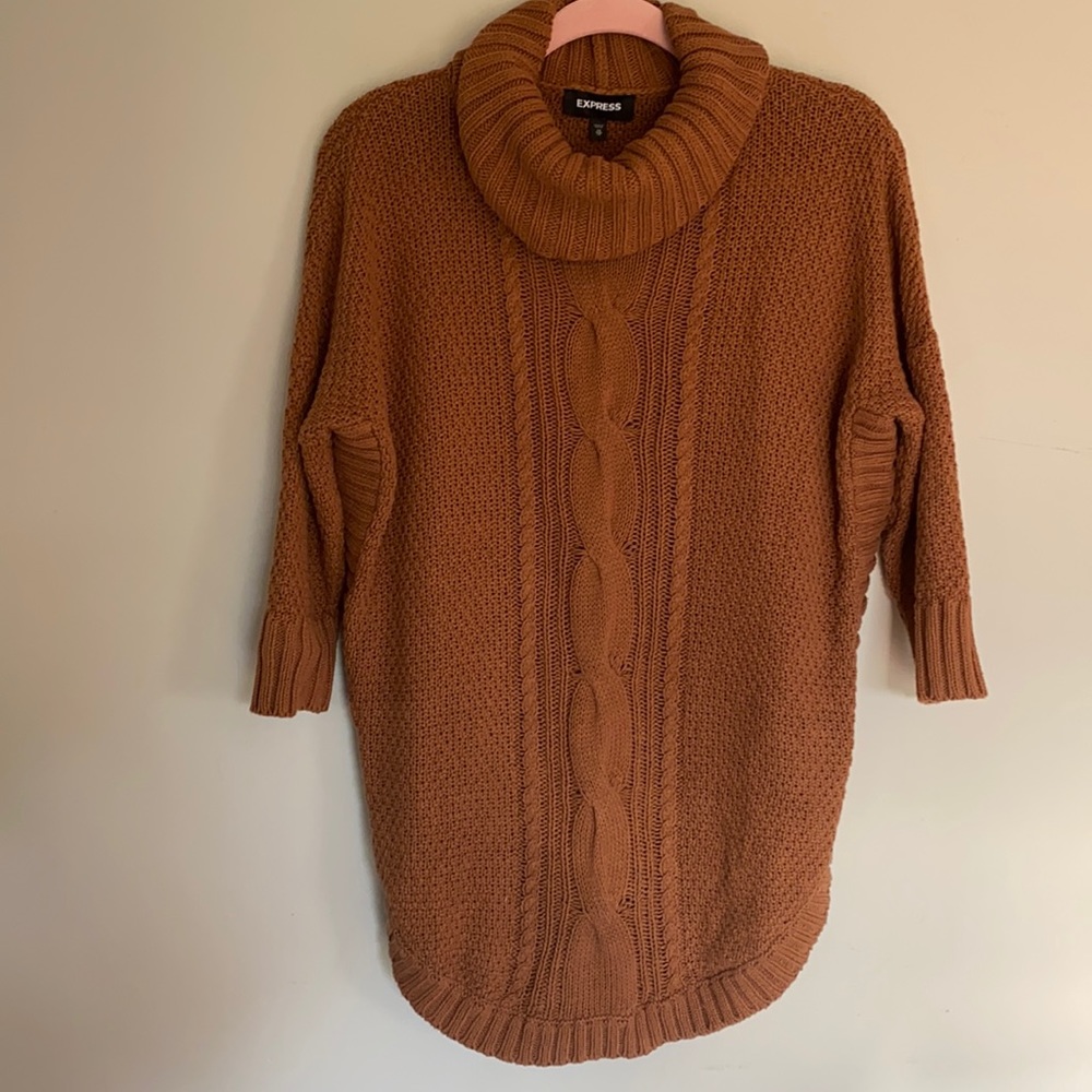 Express Circle Hem Sweater - Camel - XS